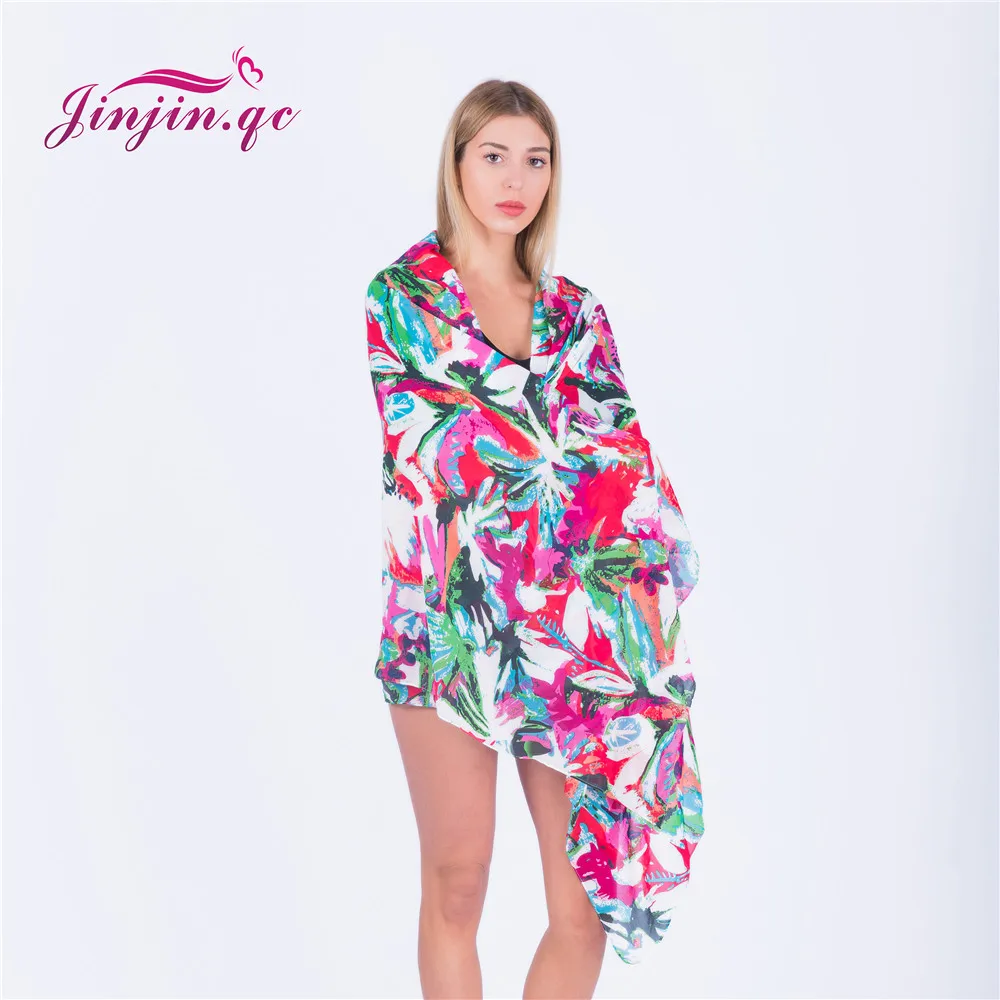 Jinjin.QC 2019 Fashion Chiffon Scarf Women Scarves and Wraps Geometric Bandana Cashew Print Echarpe Foulard Femme Drop Shipping