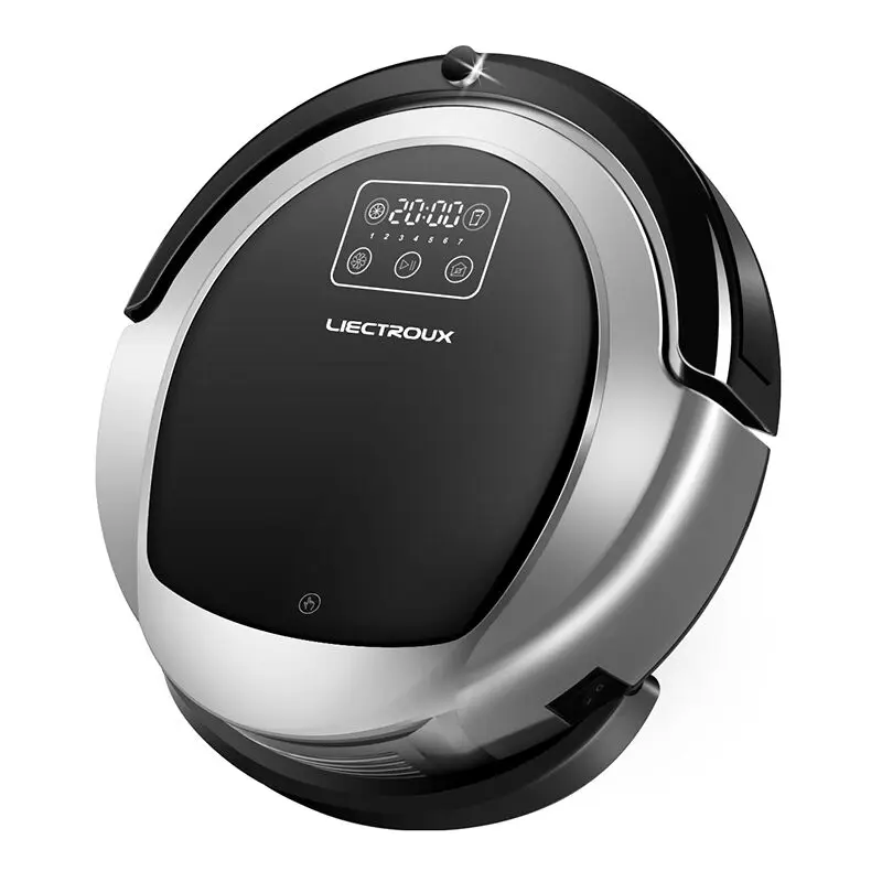 LIECTROUX B6009 Robotic Vacuum Cleaner,Map Navigation,Smart Memory,Low Repetition,Virtual Blocker,UV Lamp,Water Tank,Low noise