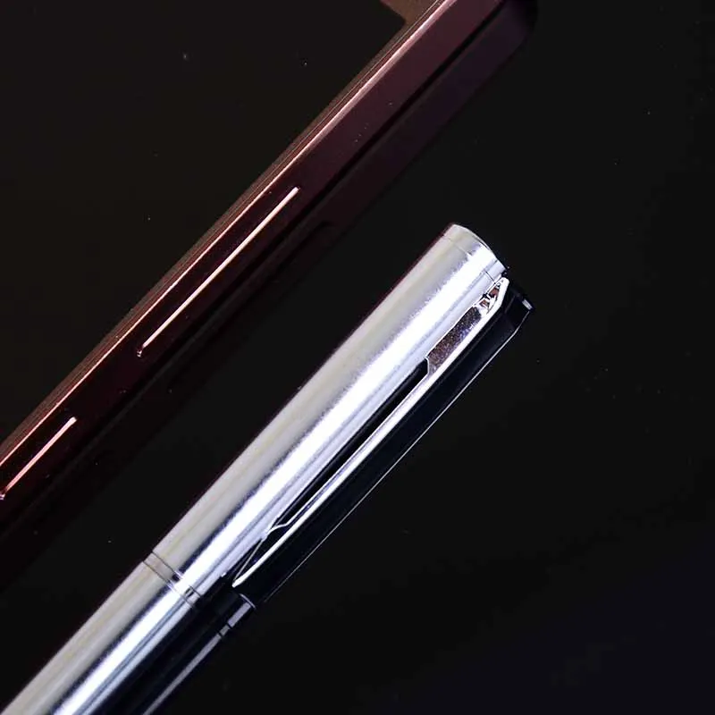 1 قطعة قلم حبر جاف معدني صغير القلم الدورية جيب الحجم القلم المحمولة قلم بسن بلية صغيرة النفط القلم رائعة موجز