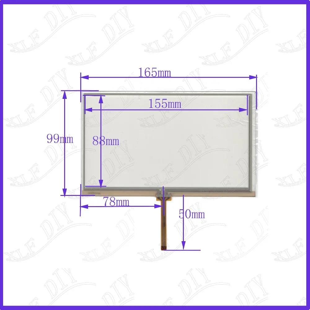 

ZhiYuSun AM 3606 7inch 4Wire Resistive TouchScreen Panel Digitizer 165*99mm this is compatible For GPS car