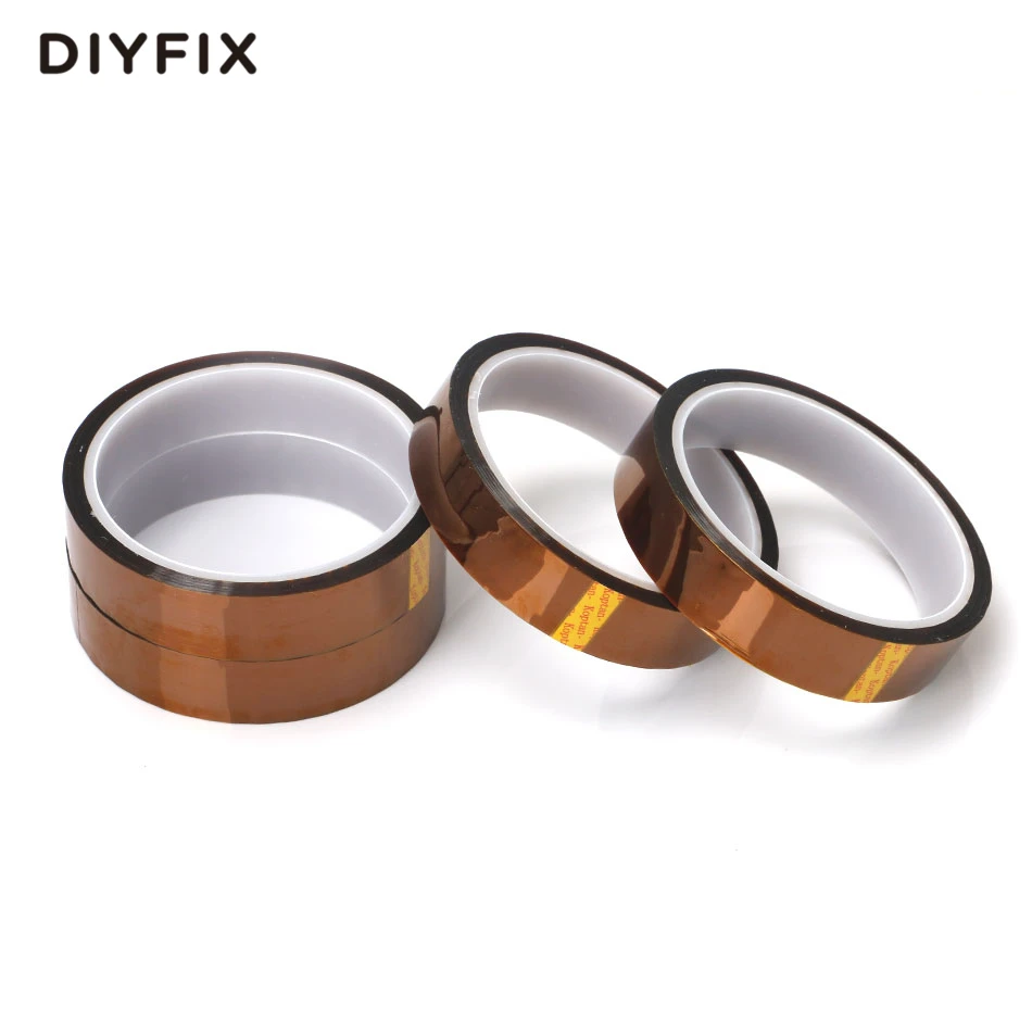 DIYFIX 20mm x 33 metro Resistente Al Calore Ad Alta Temperatura Polyimide Nastro Adesivo Nastro Isolante per BGA Industria Elettronica