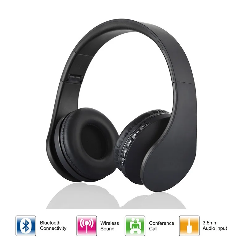 Cuffie Wireless KuWFi 5.0 auricolari Bluetooth cuffie vivavoce sportive fascia Stereo per iPhone Xiaomi PC Laptop Mic Gaming