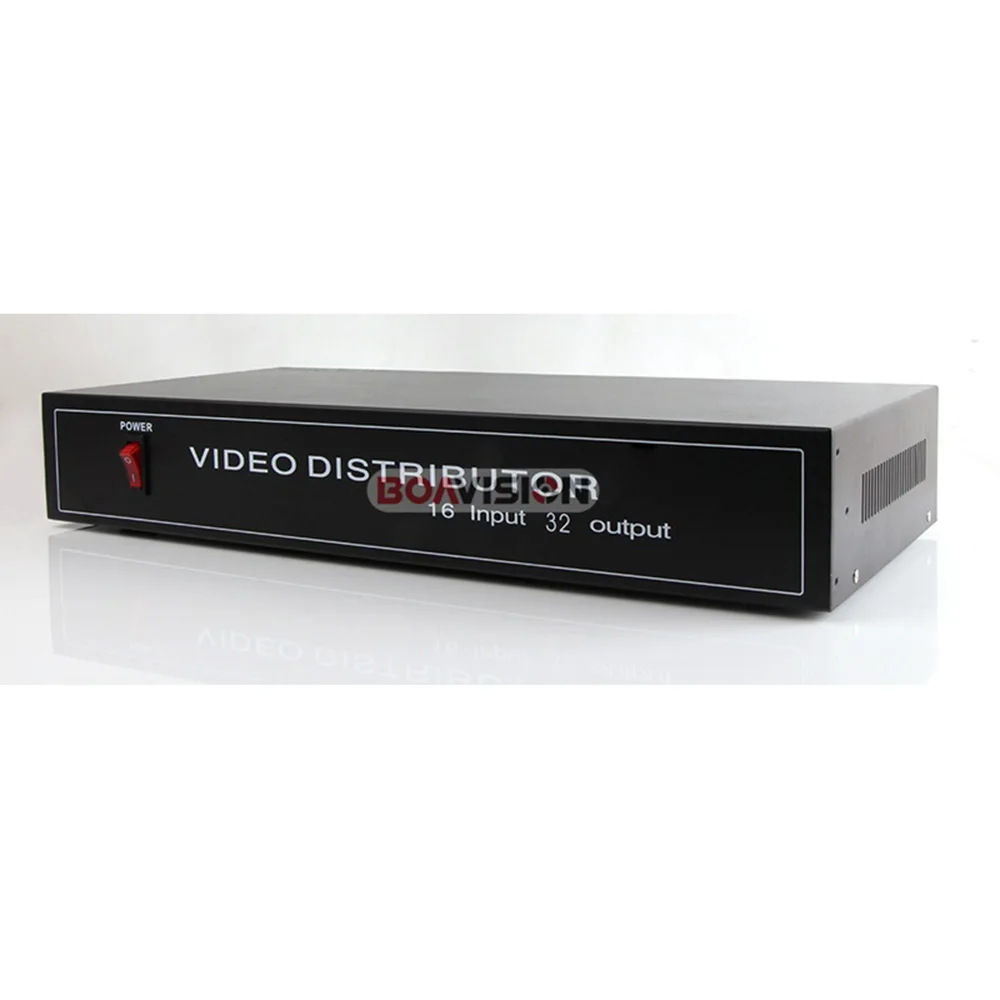 HD Video Splitter/Distributor 16 Points 32 Output,Support 720P/1080P AHD,HDCVI,HDTVI Camera BNC in&out Distance Max to 300-600M