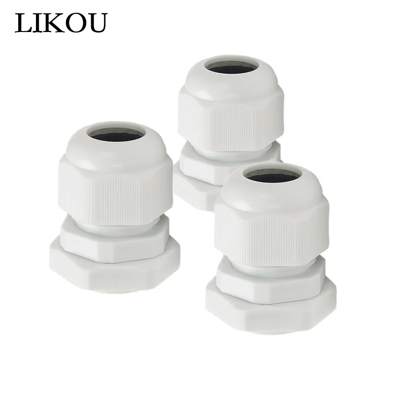 

IP68 Waterproof Nylon Plastic Cable Gland Connector M12-M32 WHITE