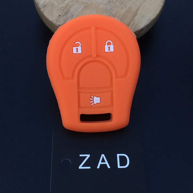 ZAD 3button Silicone car Key Case Cover set For Nissan March Tiida Altima Armada Cube Juke Maxima Pathfinder Rogue Sentra Versa