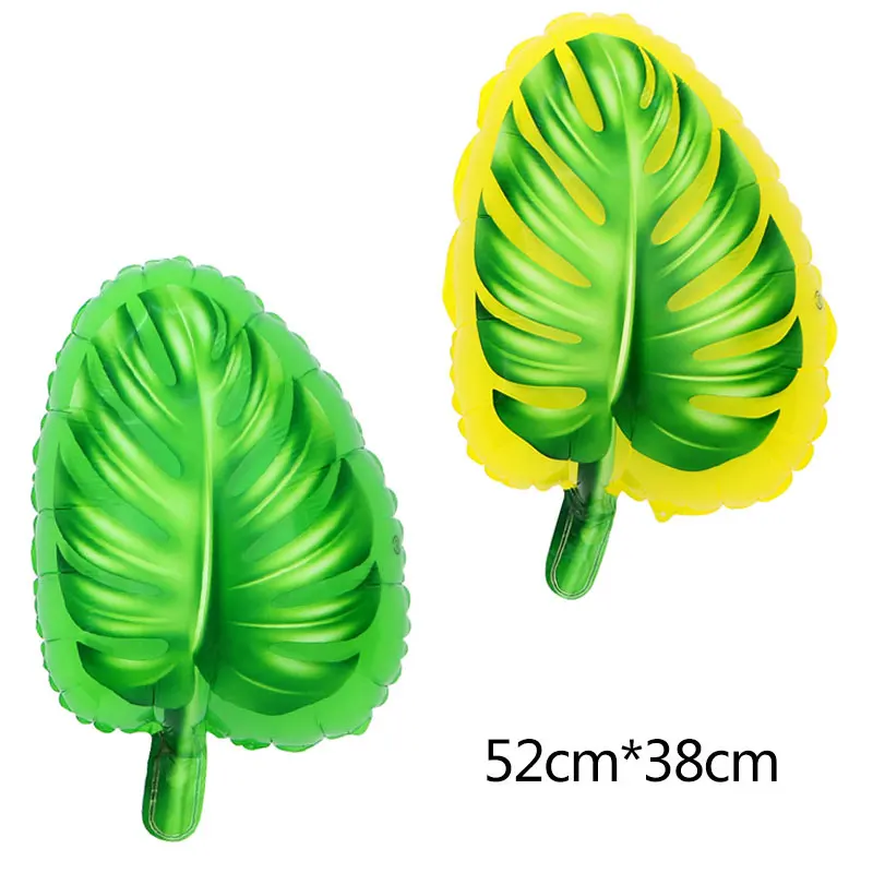 

50pcs 52*38cm Tree Leaves Balloons Hot Summer Theme Party Decorations Palm Leaves for Wedding Birthday Party supplies kids Toys