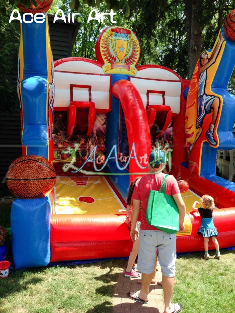 Wholesale Inflatable Basketball Hoop Carnival Game/Inflatable Basketball Double Shot Out for Playground Game