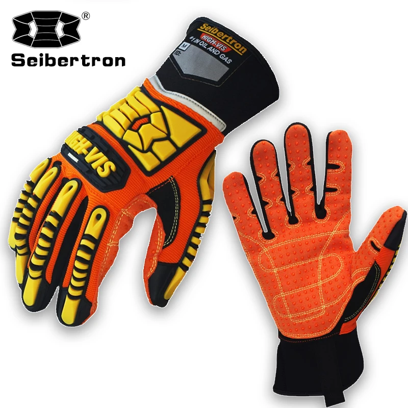 Seibertron High-Vis Resistant Reducing Anti-Impact Mechanics Heavy Duty Safety GlovesSport Motorcycle Gloves S M L XL 2XL