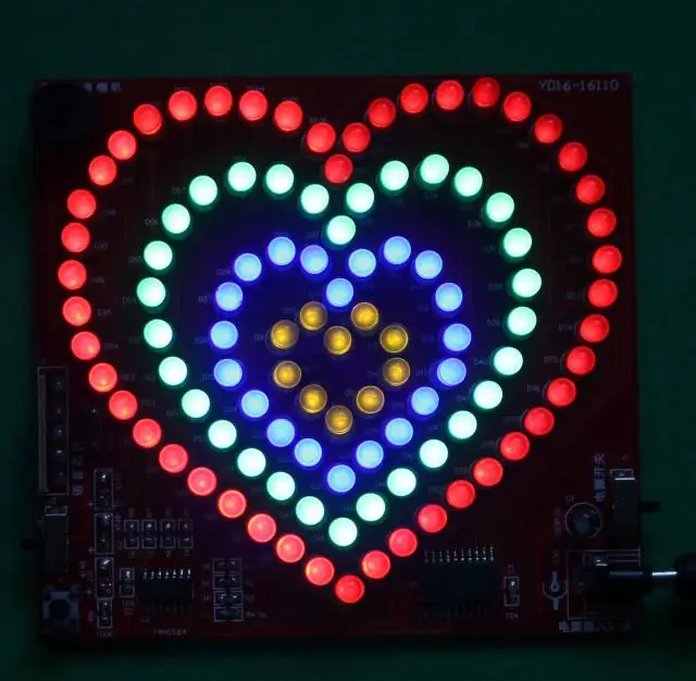 LED herzförmigen display Elektronische DIY kits Löten Kits DIY gehirn-training Spielzeug