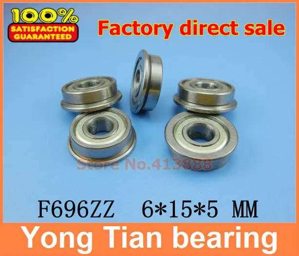 

NBZH Bearing10 PCS SF696ZZ F696ZZ Stainless Steel Flanged Bearings DDRF-1560ZZ SF696-2Z SSF696ZZ 6*15*17*5*1.2 Mm