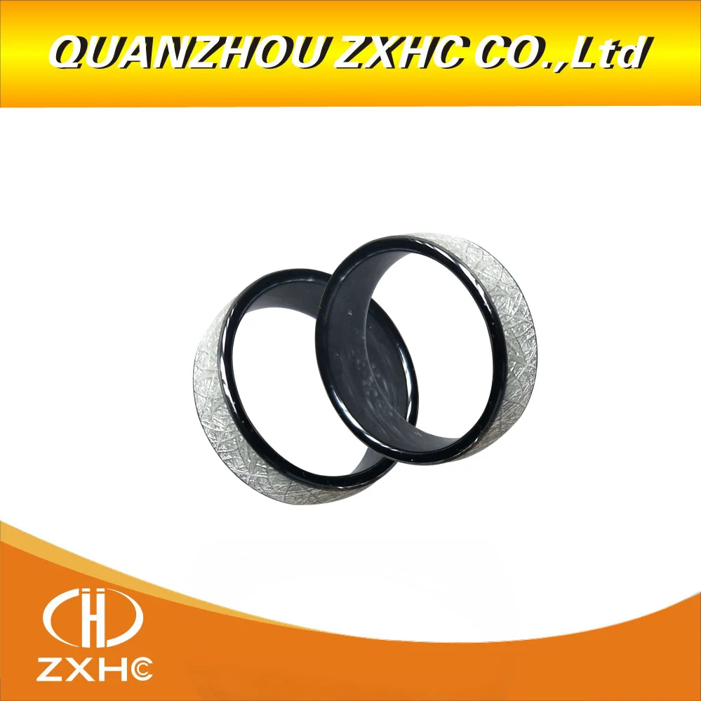 125KHZ/13.56MHZ T5577 or UID chip  RFID Bright silver Ceramics Smart Finger Ring Wear for Men or Women