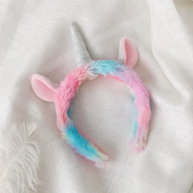 1pc Unicorn Eye Mask Cartoon Sleeping Mask Plush Eye Shade Cover/Drawstring Bag/Hair Hoop For Travel Home Gift