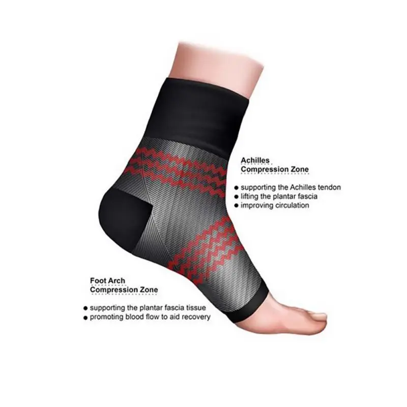 1 Pair Men Women Anti Fatigue Circulation Ankle Brace Swelling Relief Compression Sports Cycle Foot Ankle Support