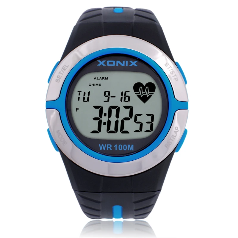 Gouden Hartslag Calorie Horloges Sport Heath Zorg Bmi Unisex Hardlopen Duikalarm Polshorloge Waterdicht 100M Hmm2