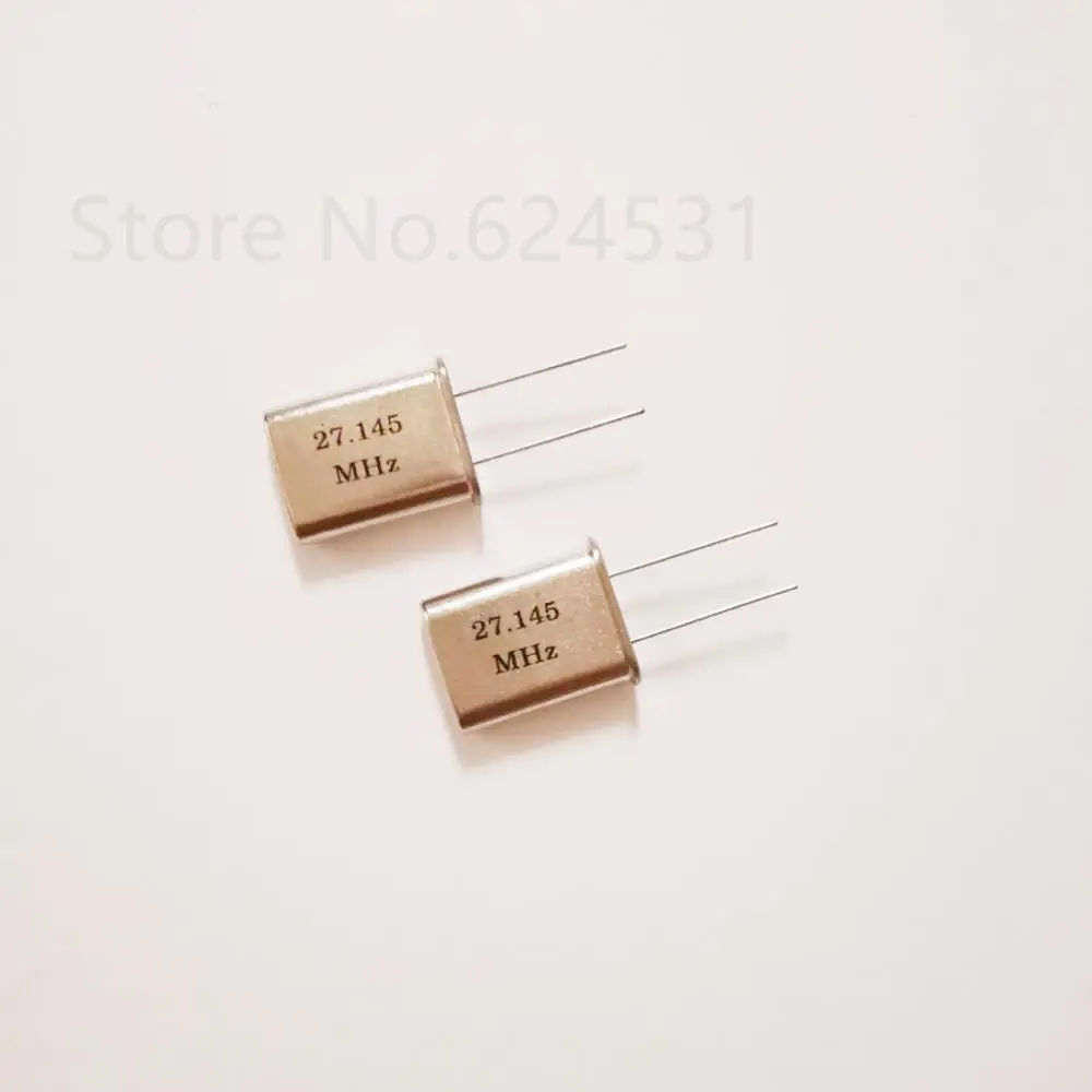 10pcs HC-49U in-line quartz crystal oscillator 27.145MHZ 27.145M passive crystal resonator