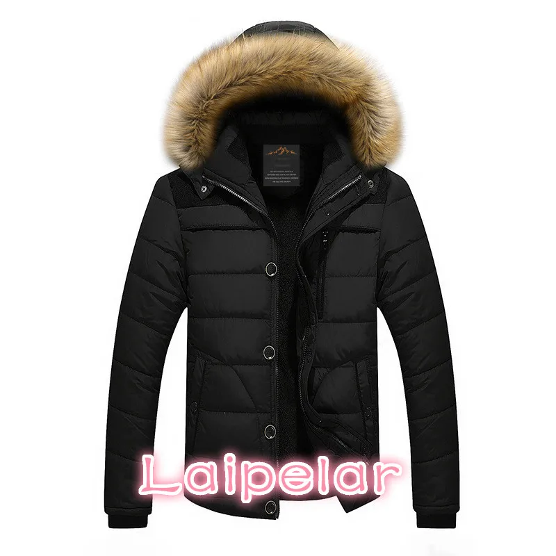 Fit-25 'C Uomini Giacca Invernale di Marca Nuovo Parka Cappotto Degli Uomini Imbottiture Tenere in Caldo di Modo M-4XL 5XL 6XL Laipelar