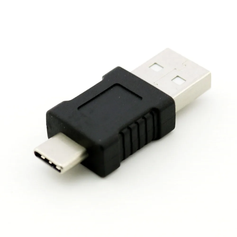 

1pcs USB 2.0 A Male to USB Type C-Male Plug Data Sync Charge Converter Adapter