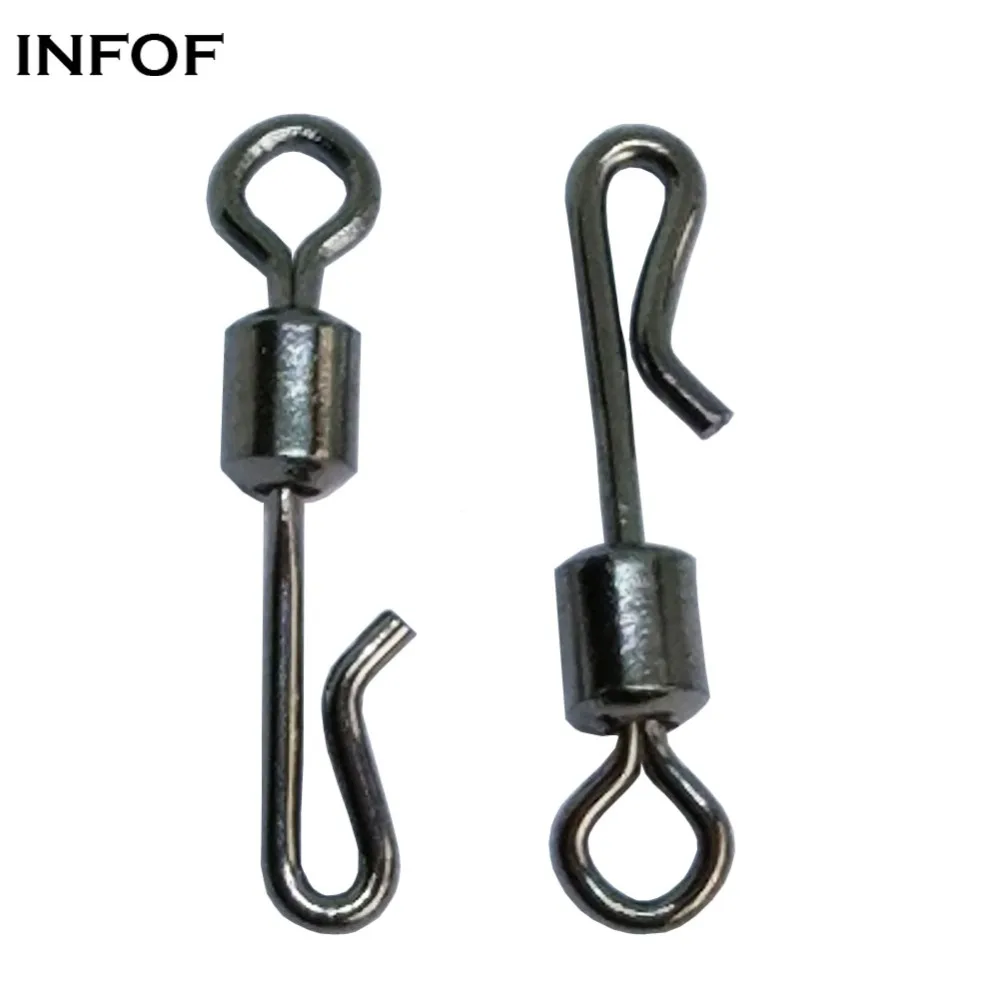 F6018 100pieces/lot Quick change swivel connector fishing swivel carp terminal tackle  Emerillones Pesca Peche Giratorios