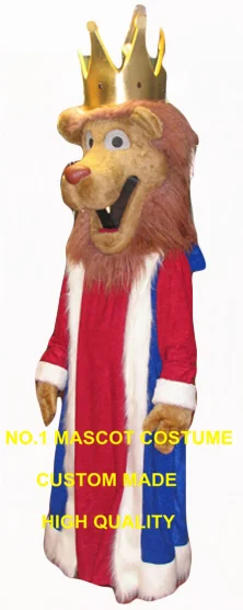 

king lion mascot costume high quality new red mane golden crown royal lion theme anime cosplay costumes carnival fancy 2722