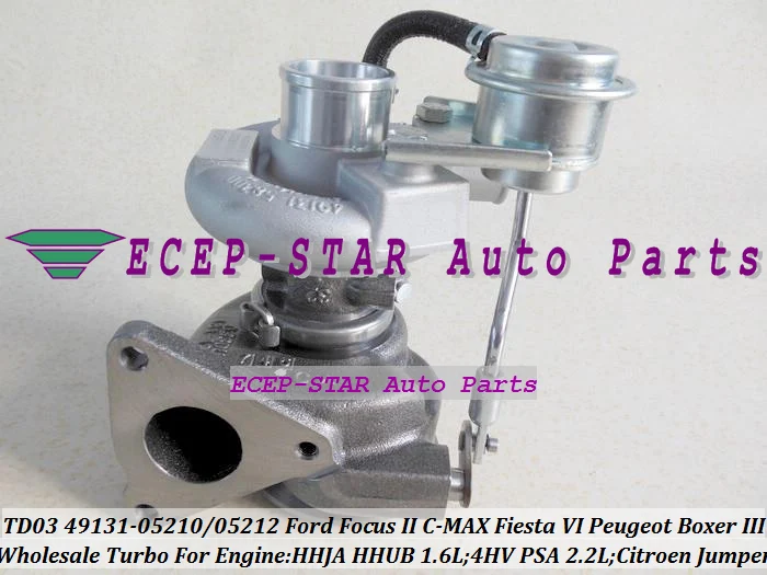 Free Ship TD03L4 49131-05210 49131 05210 Turbo For Ford C-MAX Fiesta VI HHJA HHUB 1.6L Jumper For Peugeot Boxer 3 4HV PSA 2.2L