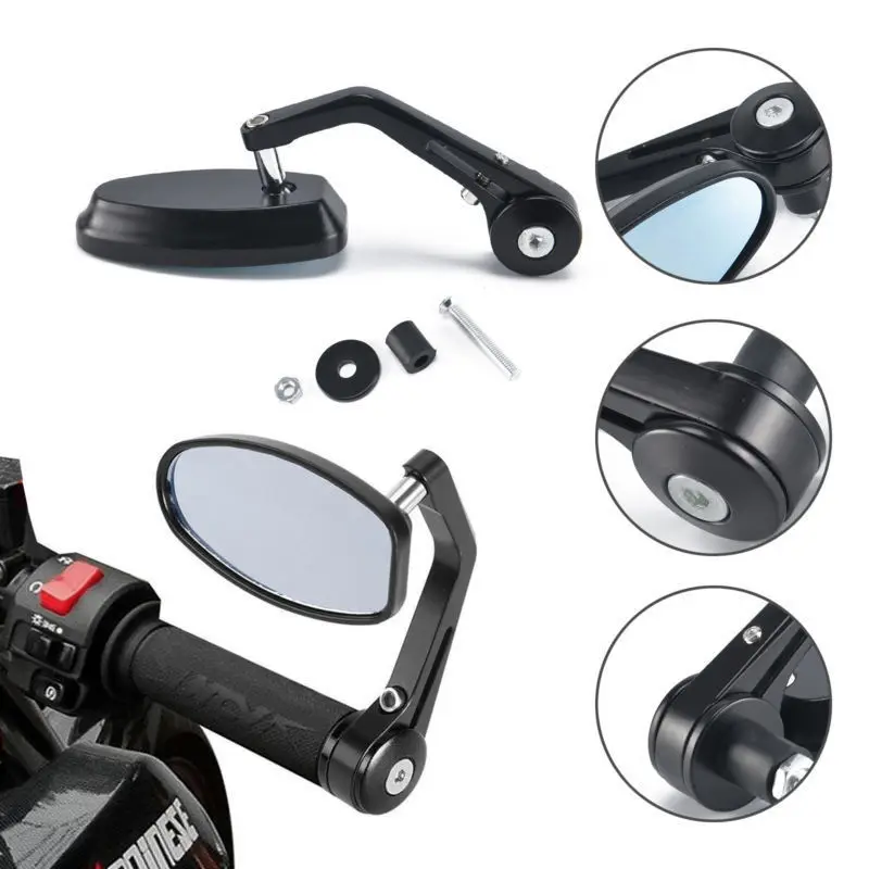 

CNC Motorcycle Mirror 7/8" Handle Bar End Rearview Mirrors for KAWASAKI Z750 Z800 Z900 Z1000 ER-6N ER-6F NINJA