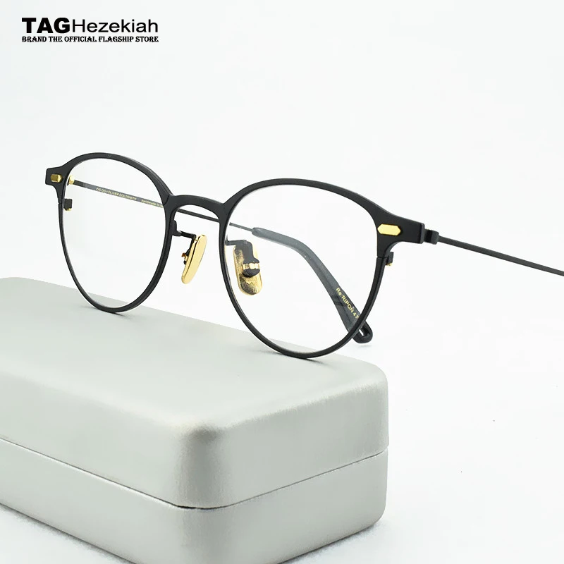 fashion titanium glasses frame men women Retro myopia computer Brand eyeglasses frames Ultralight spectacle frames 47-21-145