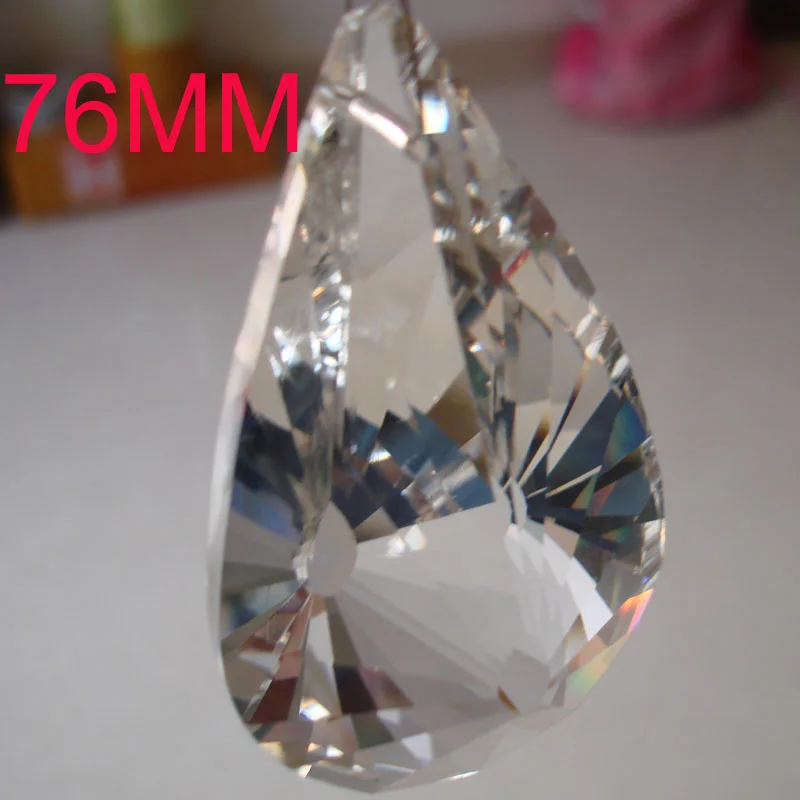 

200pcs/lot 76mm Ornament Crystal Prism Crystal Chandelier Part Pendant Crystal Chandelier Parts For DIY