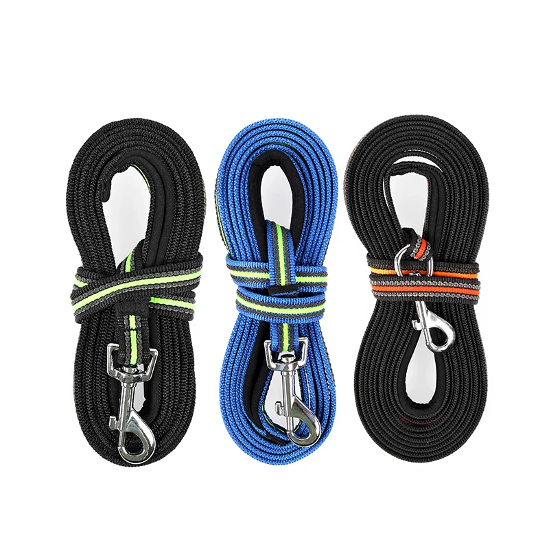 3M/5M/10M Pet Dog Chain Leash Products Accessories Nylon Anti-Skid Outdoor Training Pet Lead Belt Soft Padded Handle Dog Leash