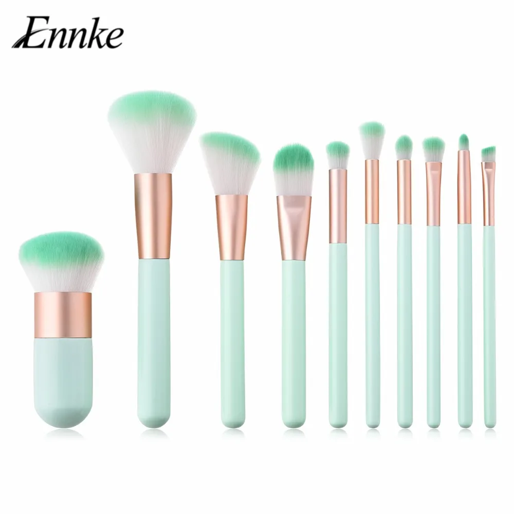 10Pcs Contour Eyebrow Makeup Brushes Set Pro Foundation Powder Lipstick Lip Cheek Concealer kwasten Make up Brush Cosmetic Tool