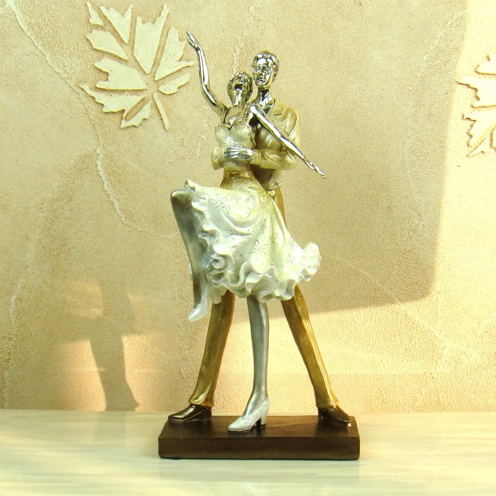 

Passionate Tango Dancing Lovers Sculpture Handmade Resin Pas De Deux Figure Statue Decoration Art and Craft Ornament Accessories