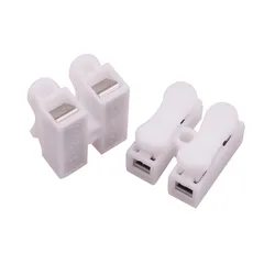 Cable conector de resorte sin soldadura, abrazadera de Cable de conector rápido, bloque de terminales de 2 vías, ajuste fácil para tira Led, 10x2p