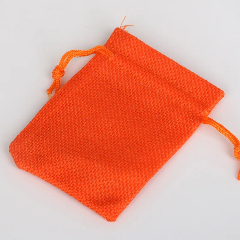 10PCS/lot Linen Cotton Drawstring Bag Jewelry Bag Decorative Gift Pouch Product DIY Packaging Bags 7x9cm