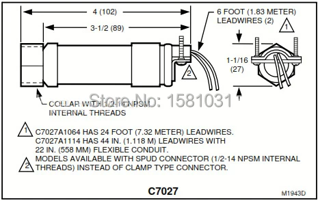 Imagem -04 - Substitua Honeywell Flame Sensor Detecção de Luz China C7027a1049 C7027a1023