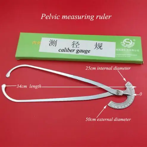 

medical orthopedic instrument caliber gauge pelvis internal external diameter measurement Ruler Gynecological obstetrics Birth