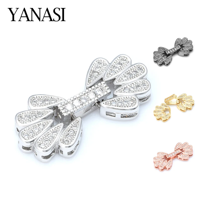 Accessories for Jewelry Zircon Flower Clasps Buckles  For Bracelets necklaces Jewelry Findings