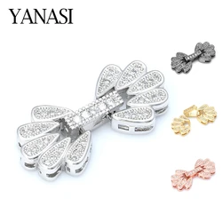 Accessories for Jewelry Zircon Flower Clasps Buckles  For Bracelets necklaces Jewelry Findings