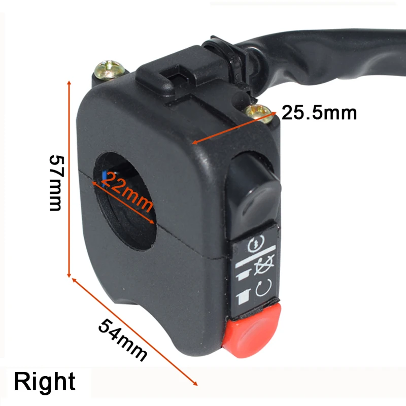 12V Motorcycle Switch Power Universal Handle Switch To 7/8\' 22mm Handlebar For Yamaha SR400