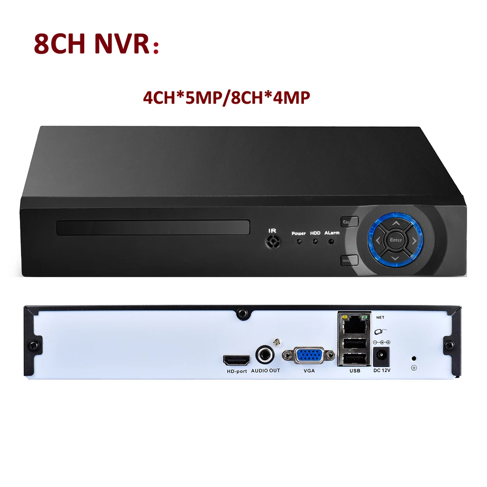 AZISHN 8CH/16CH/32CH CCTV NVR 4K 8MP 5MP 4MP 1080P Security H.265/H.264 Network Surveillance Video Recorder HDMI VGA FTP XMeye