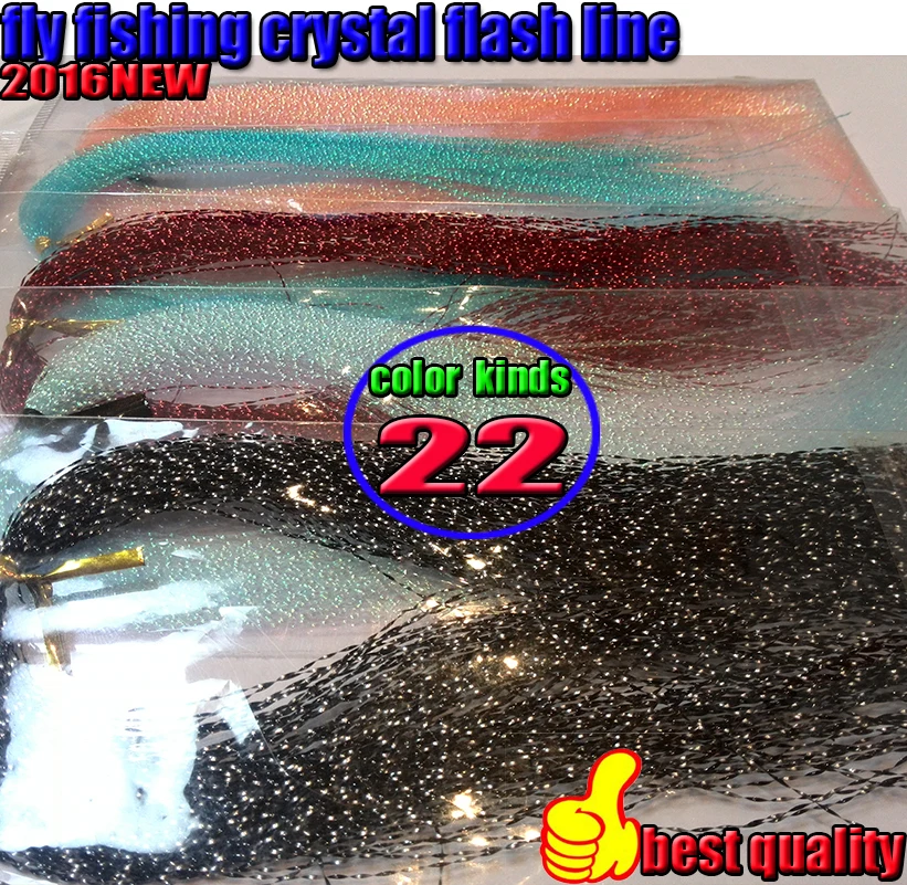 2023NEW  lure line 22kinds color fly fishing crystal flash line  6bag/lot jig fishing line  length is 30CM