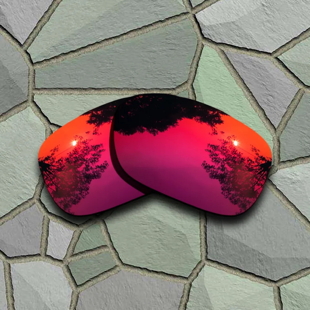 Red Orange&Violet Red Sunglasses Polarized Replacement Lenses for Oakley Twoface