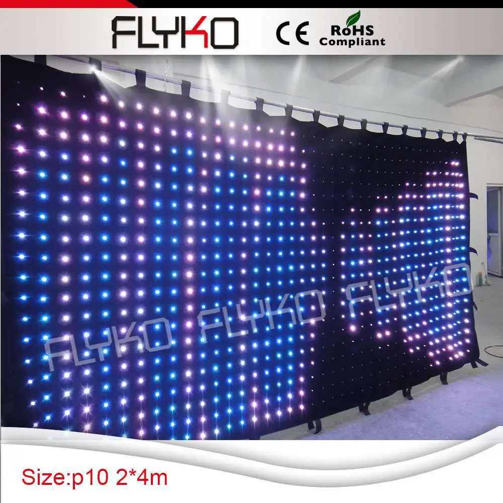 

4x2m Free shipping best Soft LED curtain screen for concert , DJ , stage backdrops , high quality and stable