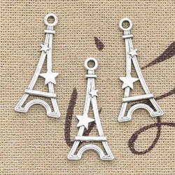 20pcs Charms Paris Eiffel Tower Star 30x13mm Antique Making Pendant fit,Vintage Tibetan Bronze Silver color,DIY Handmade Jewelry