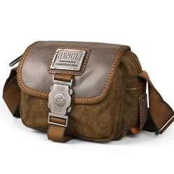 Bolso de hombro Retro para hombre, bandolera cruzada de lona resistente al desgaste, informal, Unisex