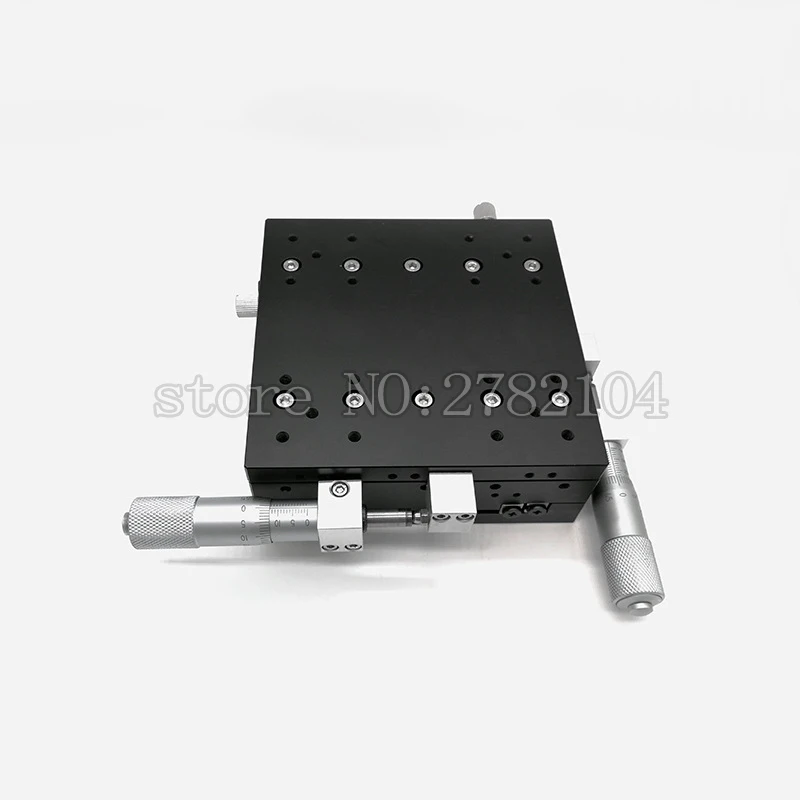 Imagem -06 - Axis 125*125 mm Estação de Aparamento Plataforma Deslocamento Manual Estágio Linear Mesa Deslizante Xy125-l Ly125-r Xy125-cm Cruz Ferroviário xy