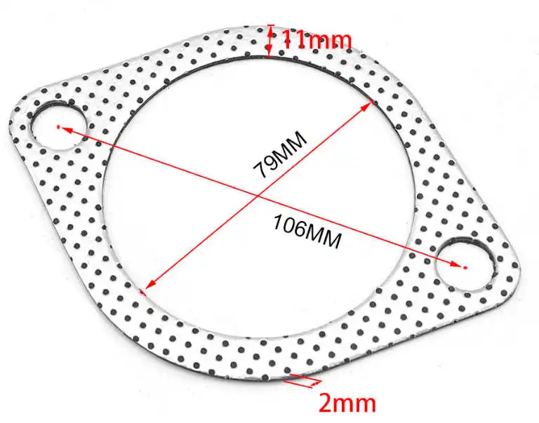 5pcs/lot 3.11inch 79mm Exhaust Pipe Gasket To Muffler Gasket Exhaust Gasket  YC101148
