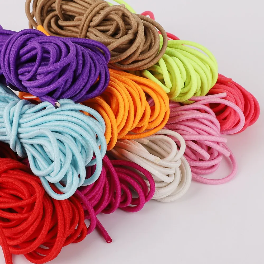 2.5mm Colorful High-Elastic High-Quality Round Elastic Band Round Elastic Rope Rubber Band Elastic Line DIY Sewing Accessories