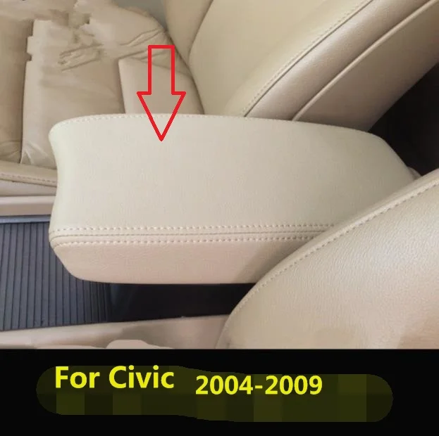 Customzied Decorated Microfibre Leather Center Armrest Cover For Honda Civic 8th 2004 2005 2006 2007 2008 2009 Car Interior - Image 2