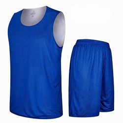 Double-sided Indossabile Basket Set di Jersey di calcio corredi Delle Uniformi di abbigliamento Sportivo Traspirante Degli Uomini pullover di pallacanestro di Formazione vestiti