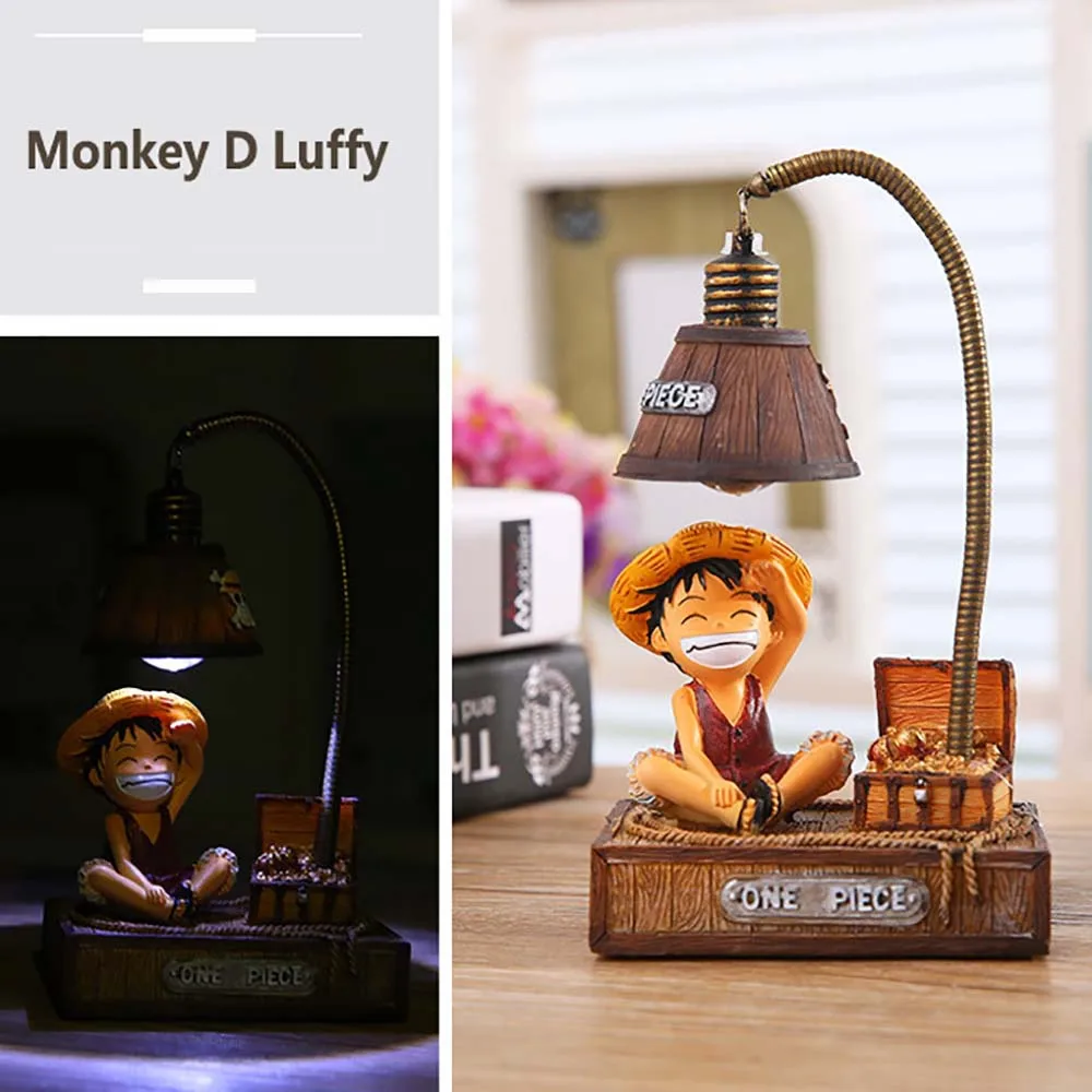 Figurine One Piece Anime Figure Night Light Japanese Anime Monkey-D-Luffy/Tony Chopper Lamp Home Resin Ornaments Crafts Gift