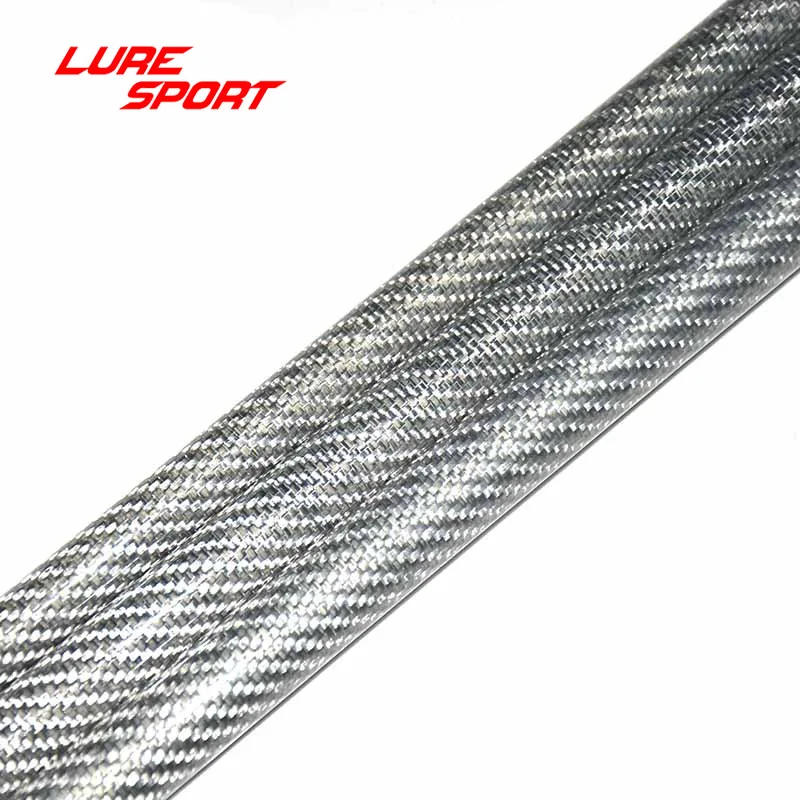 

LureSport 50 см серебряная тканая карбоновая трубка, строительный компонент для удочки, пустая удочка, ремонт, аксессуары для самостоятельного изготовления